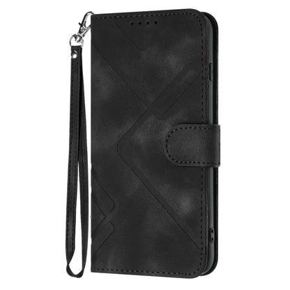 For Honor 10 Lite Line Pattern Skin Feel Leather Phone Case(Black) - Honor Cases by PMC Jewellery | Online Shopping South Africa | PMC Jewellery