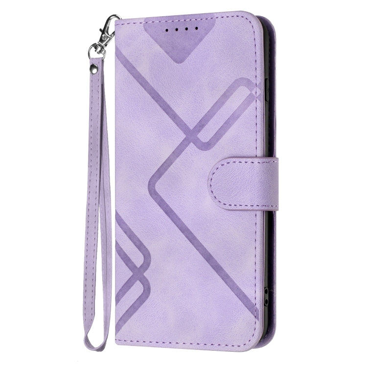 For Honor 20S Russia /20 lite Russia  Line Pattern Skin Feel Leather Phone Case(Light Purple) - Honor Cases by PMC Jewellery | Online Shopping South Africa | PMC Jewellery