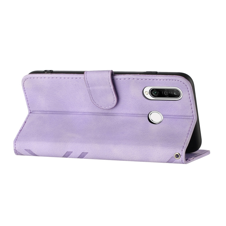 For Honor 20S Russia /20 lite Russia  Line Pattern Skin Feel Leather Phone Case(Light Purple) - Honor Cases by PMC Jewellery | Online Shopping South Africa | PMC Jewellery