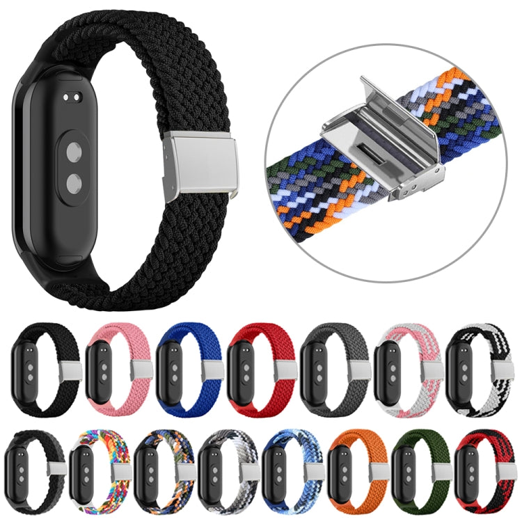 For Xiaomi Mi Band 8 Adjustable Nylon Braided Steel Buckle Watch Band(Blue) -  by PMC Jewellery | Online Shopping South Africa | PMC Jewellery