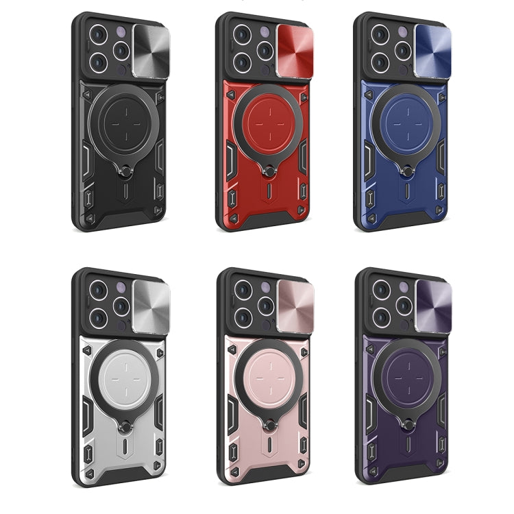 For iPhone 14 Pro CD Texture Sliding Camshield Magnetic Holder Phone Case(Red) - free shipping - PMC TechLife - Order now!