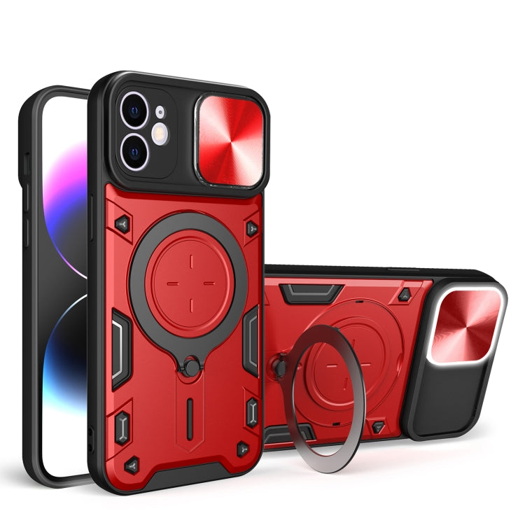 For iPhone 11 CD Texture Sliding Camshield Magnetic Holder Phone Case(Red) - free shipping - PMC TechLife - Order now!