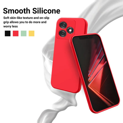 For Tecno Spark 10 4G / 10C 4G Pure Color Liquid Silicone Shockproof Phone Case(Red) - Tecno Cases by PMC Jewellery | Online Shopping South Africa | PMC Jewellery