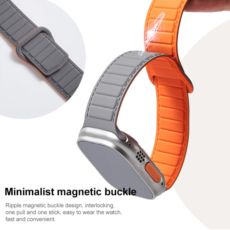 For Apple Watch 3 38mm Loop Magnetic Silicone Watch Band(Black Yellow) - Watch Bands by PMC TechLife | Online Shopping South Africa | PMC TechLife