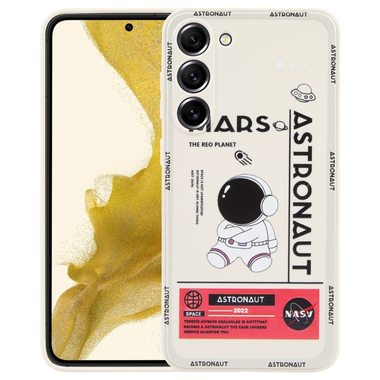For Samsung Galaxy A71 Astronaut Pattern Silicone Straight Edge Phone Case(Mars Astronaut-White) - free shipping - PMC TechLife - Order now!
