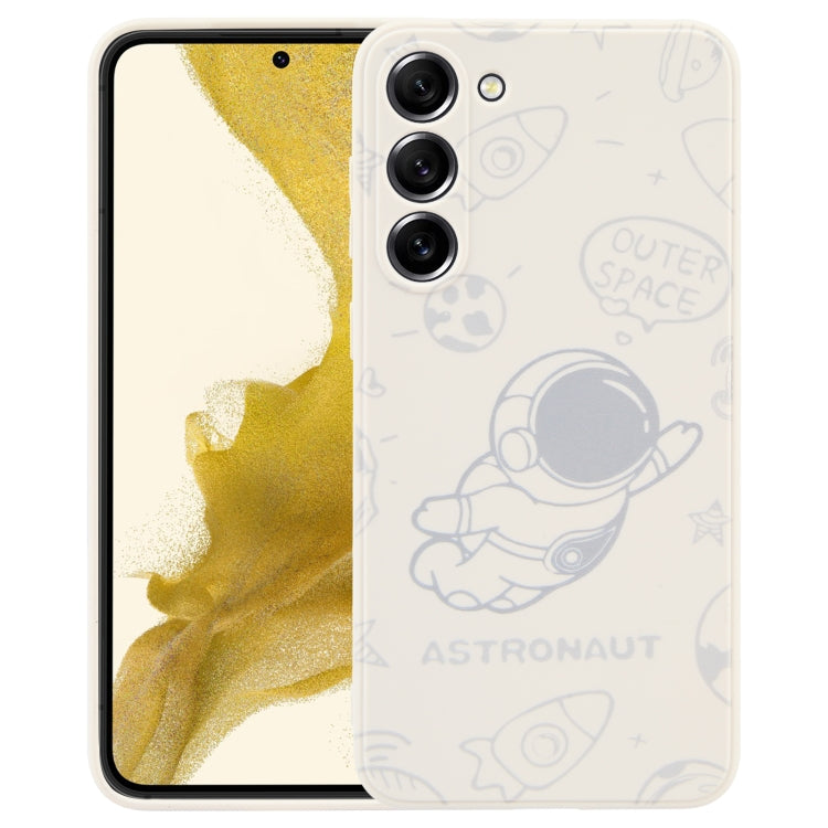 For Samsung Galaxy A51 Astronaut Pattern Silicone Straight Edge Phone Case(Flying Astronaut-White) - free shipping - PMC TechLife - Order now!