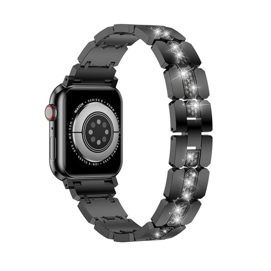 Diamond Metal Watch Band For Apple Watch 4 40mm(Black) - Watch Bands by PMC Jewellery | Online Shopping South Africa | PMC Jewellery