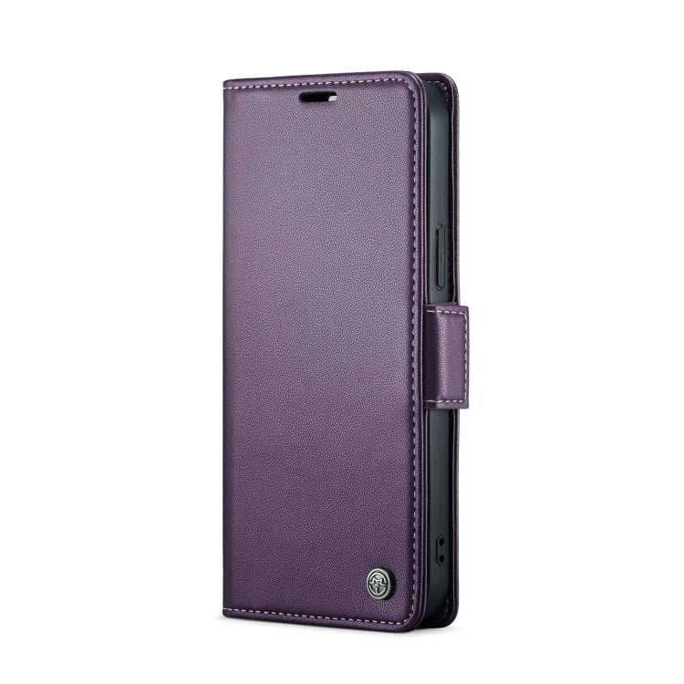 For iPhone 12 Pro Max CaseMe 023 Butterfly Buckle Litchi Texture RFID Anti-theft Leather Phone Case(Pearly Purple) - iPhone 12 Pro Max Cases by CaseMe | Online Shopping South Africa | PMC Jewellery