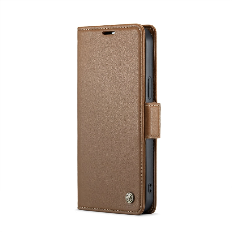 For iPhone 12 mini CaseMe 023 Butterfly Buckle Litchi Texture RFID Anti-theft Leather Phone Case(Brown) - iPhone 12 mini Cases by CaseMe | Online Shopping South Africa | PMC Jewellery