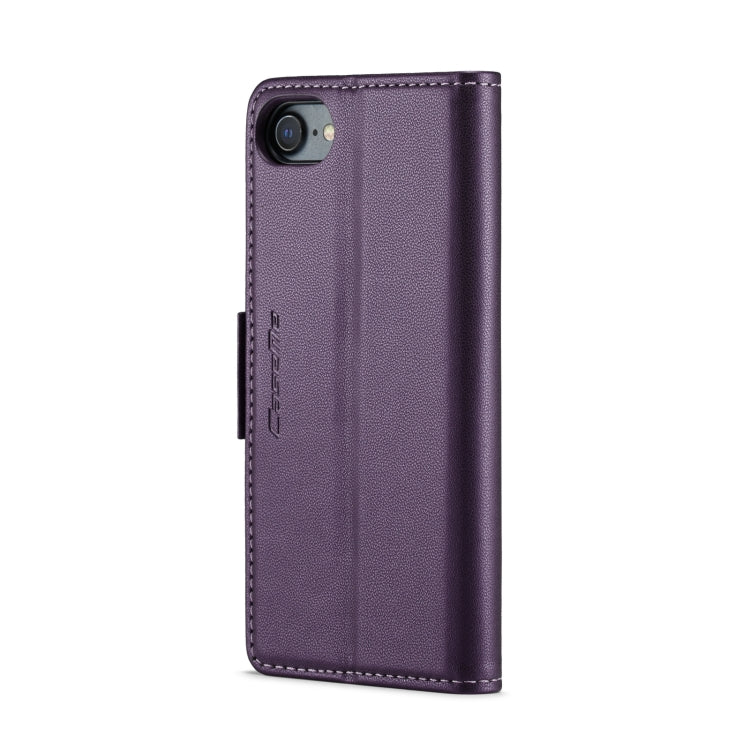 For iPhone SE 2022/SE 2020/6/7/8 CaseMe 023 Butterfly Buckle Litchi Texture RFID Anti-theft Leather Phone Case(Pearly Purple) - More iPhone Cases by CaseMe | Online Shopping South Africa | PMC Jewellery