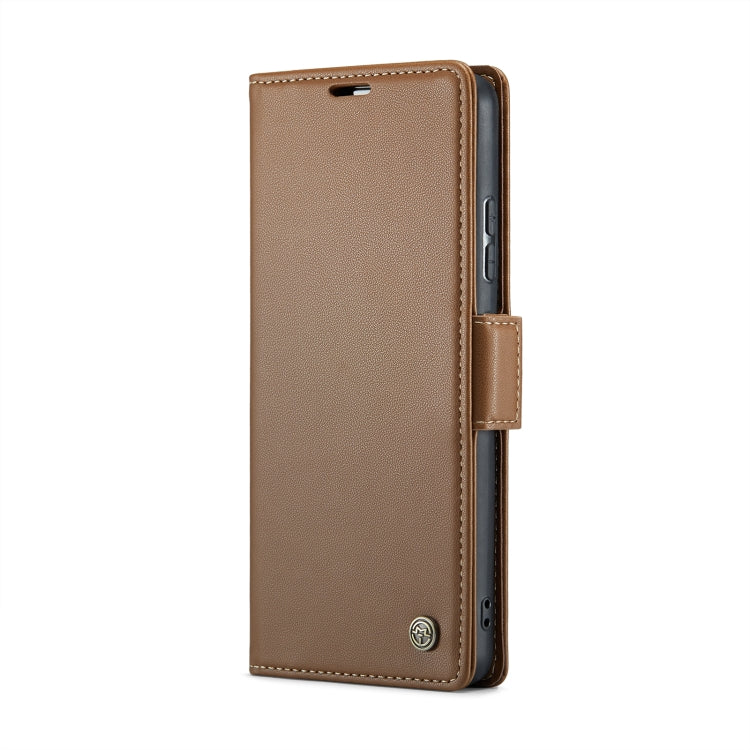 For Xiaomi 13 CaseMe 023 Butterfly Buckle Litchi Texture RFID Anti-theft Leather Phone Case(Brown) - 13 Cases by CaseMe | Online Shopping South Africa | PMC Jewellery