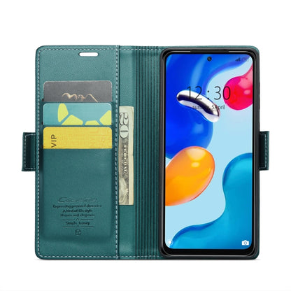 For Xiaomi Redmi Note 11 4G Global/Note 11S Global CaseMe 023 Butterfly Buckle Litchi Texture RFID Anti-theft Leather Phone Case(Pearly Blue) - Xiaomi Cases by CaseMe | Online Shopping South Africa | PMC Jewellery