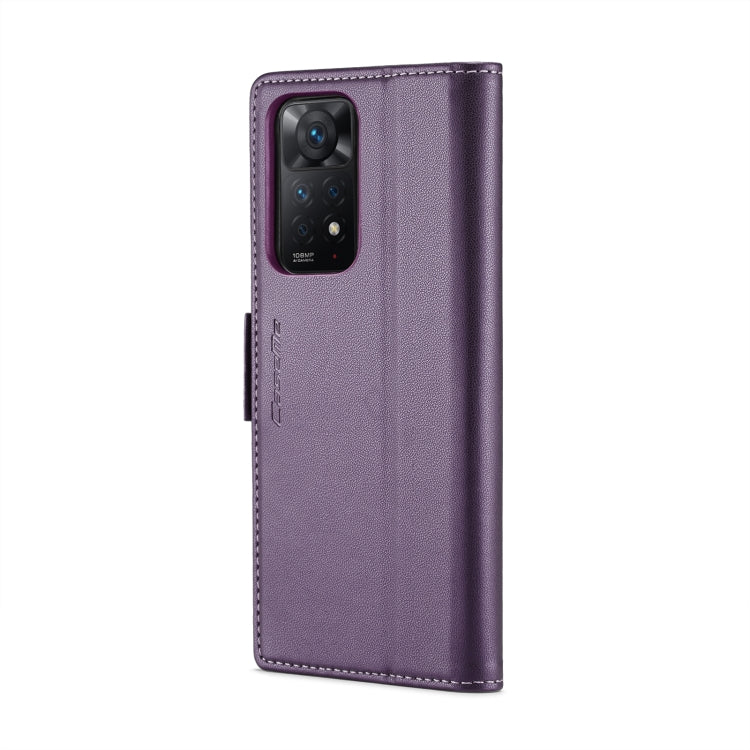 CaseMe 023 Butterfly Buckle Litchi Texture RFID Anti-theft Leather Phone Case For Xiaomi Redmi Note 11 Pro 5G Global/Redmi Note 11 Pro Global(Pearly Purple) - free shipping - PMC TechLife - Order now!