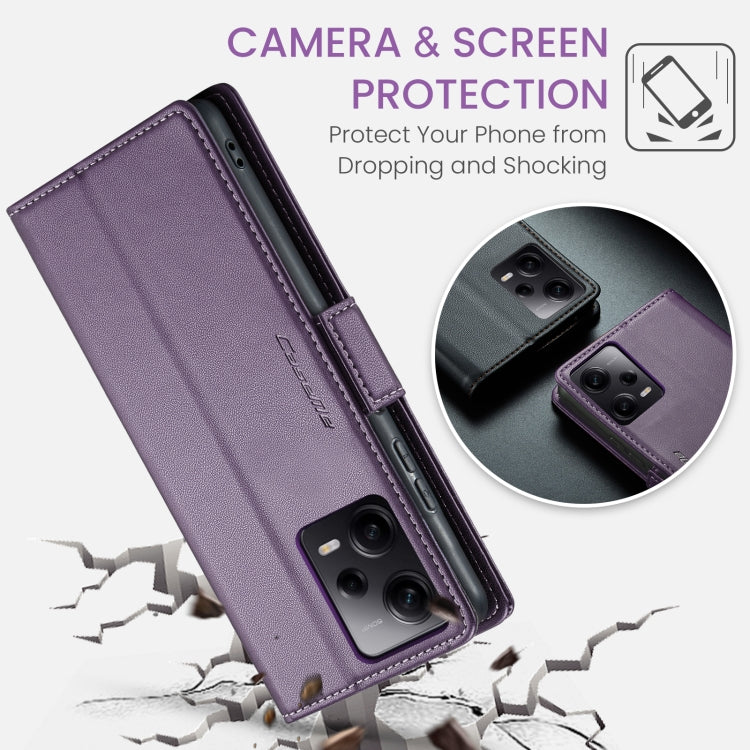 CaseMe 023 Butterfly Buckle Litchi Texture RFID Anti-theft Leather Phone Case For Xiaomi Poco X5 Pro 5G/Redmi Note 12 Pro 5G Global(Pearly Purple) - free shipping - PMC TechLife - Order now!