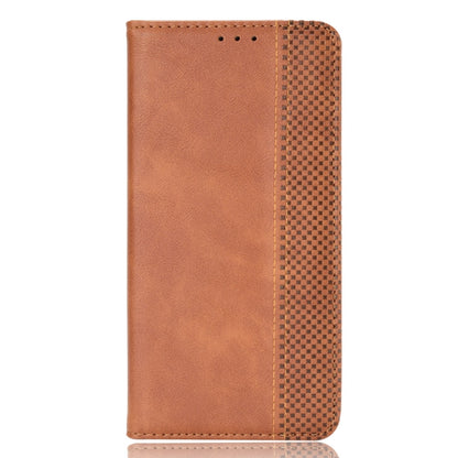 For Sony Xperia 1 V Magnetic Buckle Retro Texture Leather Phone Case(Brown) - Sony Cases by PMC Jewellery | Online Shopping South Africa | PMC Jewellery