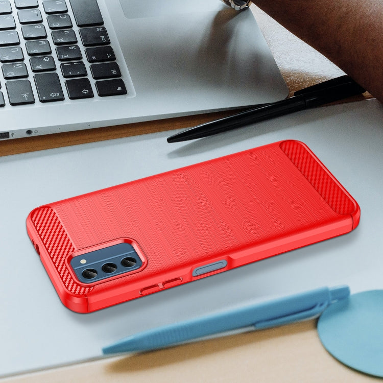 For Nokia C300 Brushed Texture Carbon Fiber TPU Phone Case(Red) - free shipping - PMC TechLife - Order now!