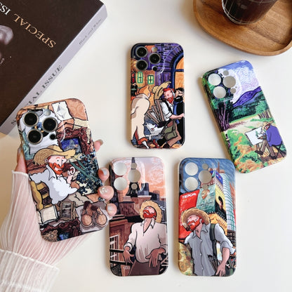 For iPhone 11 Precise Hole Oil Painting Pattern PC Phone Case(Tower) - iPhone 11 Cases by PMC Jewellery | Online Shopping South Africa | PMC Jewellery