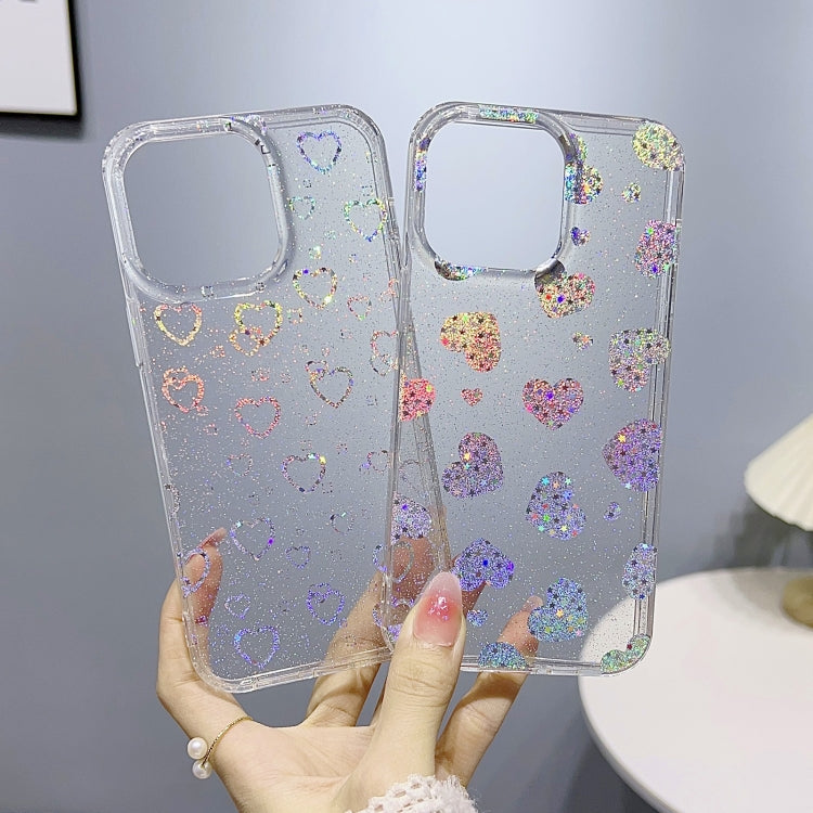 For iPhone 14 Little Star Series Glitter Powder TPU Phone Case(Pentangle) - iPhone 14 Cases by PMC Jewellery | Online Shopping South Africa | PMC Jewellery