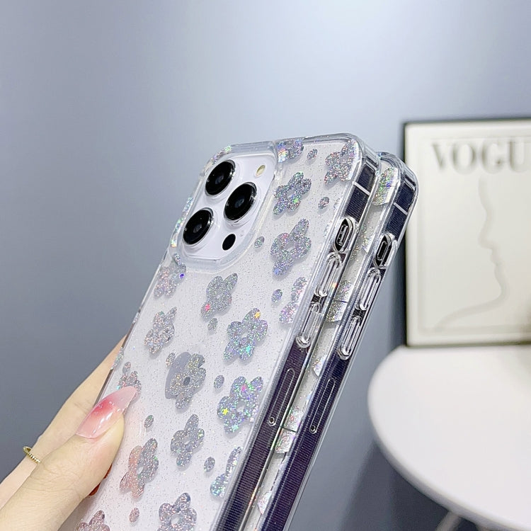 For iPhone 14 Little Star Series Glitter Powder TPU Phone Case(Pentangle) - iPhone 14 Cases by PMC Jewellery | Online Shopping South Africa | PMC Jewellery