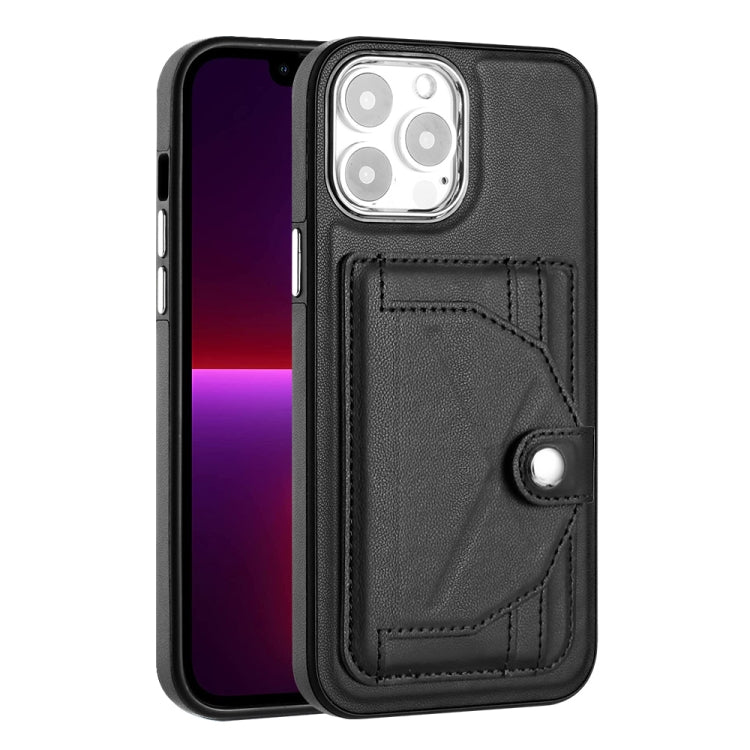 For iPhone 15 Pro Max Shockproof Leather Phone Case with Card Holder(Black) - free shipping - PMC TechLife - Order now!