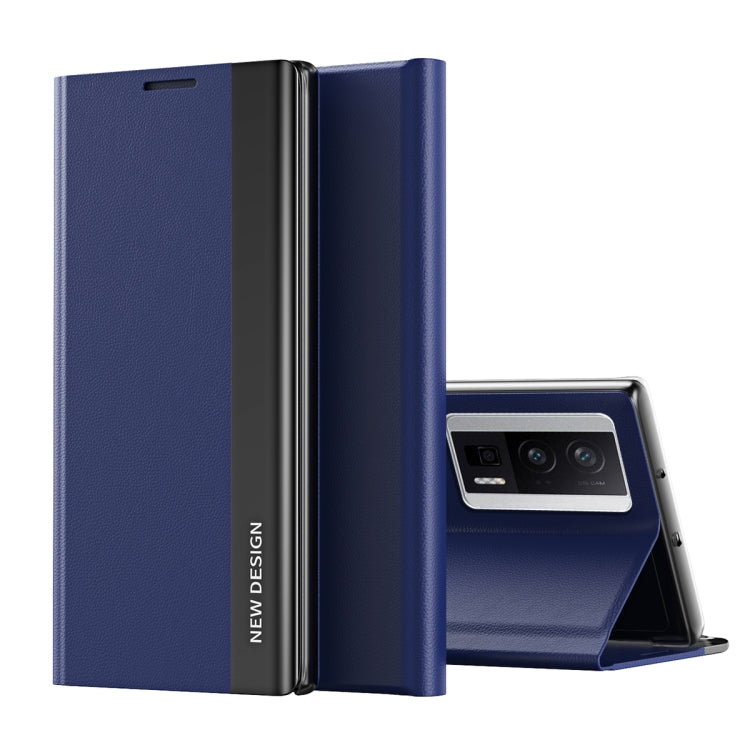 For Xiaomi Poco F5 Pro Side Side Electroplated Magnetic Leather Phone Case(Royal Blue) - free shipping - PMC TechLife - Order now!