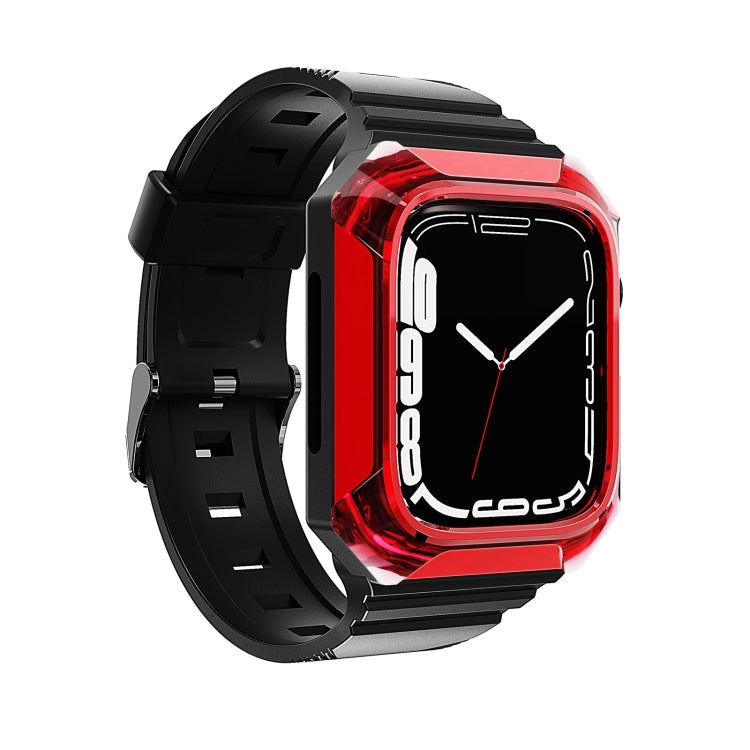 Armor Case Integrated TPU Watch Band For Apple Watch 4 44mm(Red) - Watch Bands by PMC TechLife | Online Shopping South Africa | PMC TechLife