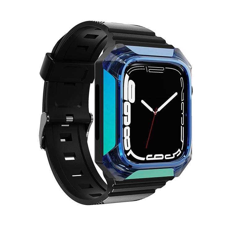 Armor Case Integrated TPU Watch Band For Apple Watch 9 41mm(Blue) - free shipping - PMC TechLife - Order now!