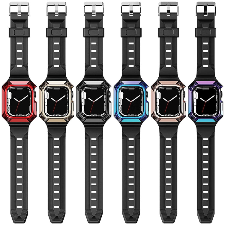 Armor Case Integrated TPU Watch Band For Apple Watch 4 44mm(Gold) - Watch Bands by PMC TechLife | Online Shopping South Africa | PMC TechLife