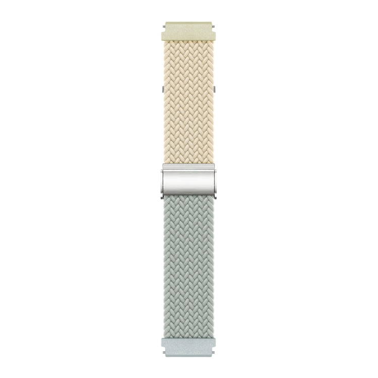 22mm Buckle Braided Nylon Watch Band(Starlight Grey) - 22mm Bands by PMC Jewellery | Online Shopping South Africa | PMC Jewellery