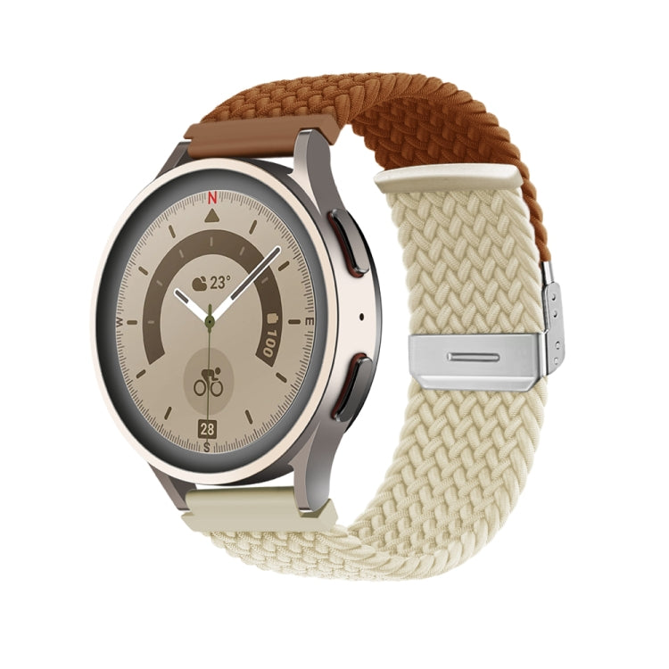 22mm Buckle Braided Nylon Watch Band(Brown Starlight) - 22mm Bands by PMC TechLife | Online Shopping South Africa | PMC TechLife