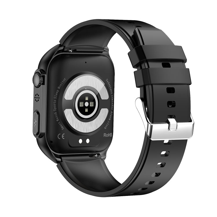 TK12 1.96 inch IP67 Waterproof Silicone Band Smart Watch Supports ECG / Remote Families Care / Bluetooth Call / Body Temperature Monitoring(Black) - Smart Watches by PMC Jewellery | Online Shopping South Africa | PMC Jewellery