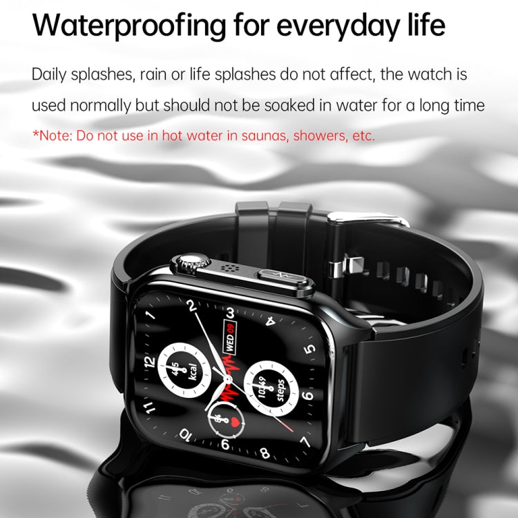 TK12 1.96 inch IP67 Waterproof Leather Band Smart Watch Supports ECG / Remote Families Care / Bluetooth Call / Body Temperature Monitoring(Brown) - Smart Watches by PMC Jewellery | Online Shopping South Africa | PMC Jewellery