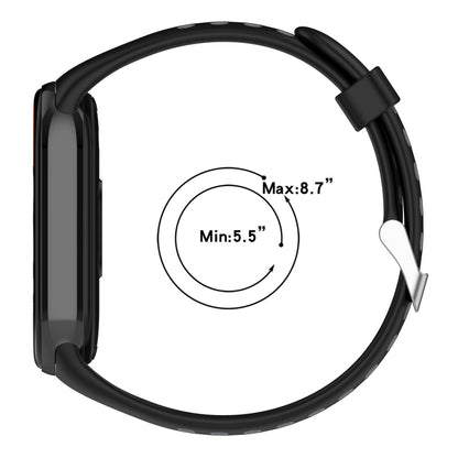 For Xiaomi Mi Band 8 Two-color Steel Plug Silicone Watch Band(Black Grey) - Watch Bands by PMC Jewellery | Online Shopping South Africa | PMC Jewellery