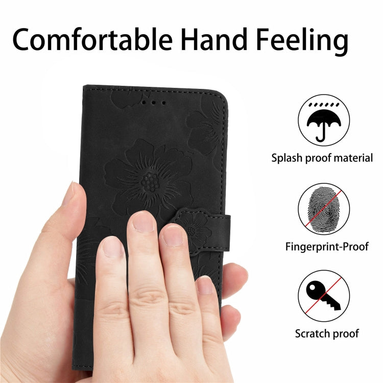 For Xiaomi 12T  / 12T Pro Flower Embossing Pattern Leather Phone Case(Black) - Xiaomi Cases by PMC Jewellery | Online Shopping South Africa | PMC Jewellery