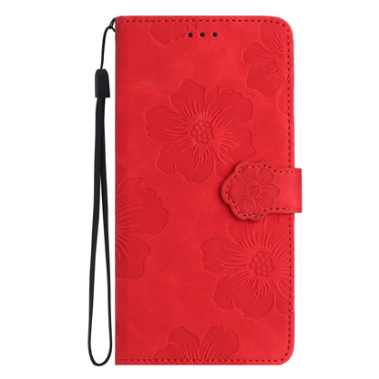 For Xiaomi Redmi 9C Flower Embossing Pattern Leather Phone Case(Red) - Xiaomi Cases by PMC Jewellery | Online Shopping South Africa | PMC Jewellery