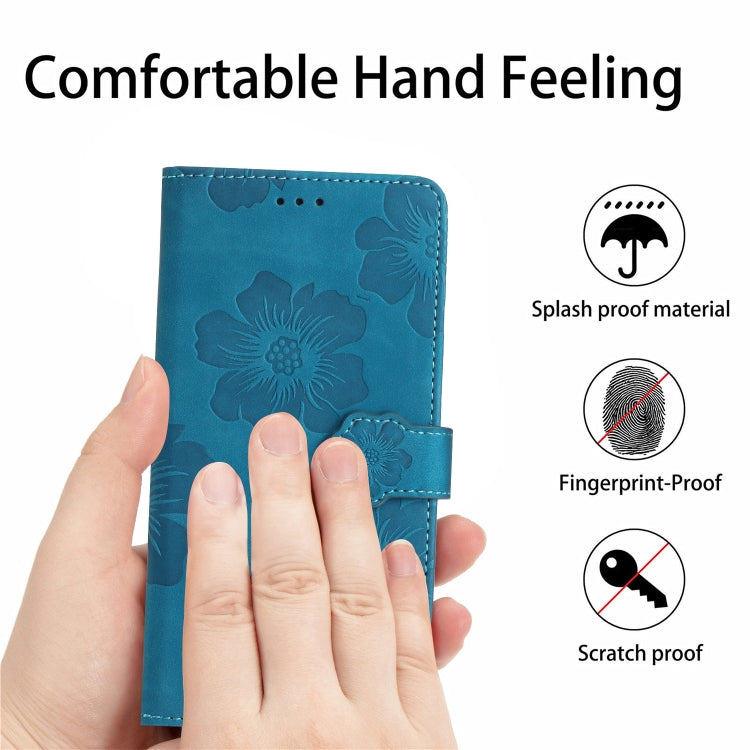 For Xiaomi Redmi 10 2022 Flower Embossing Pattern Leather Phone Case(Blue) - free shipping - PMC TechLife - Order now!