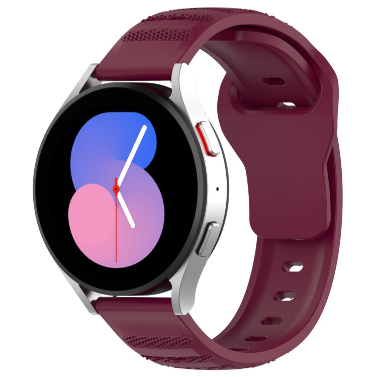 20mm Universal Dots Pattern Silicone Replacement Watch Band(Wine Red) - 20mm Bands by PMC TechLife | Online Shopping South Africa | PMC TechLife