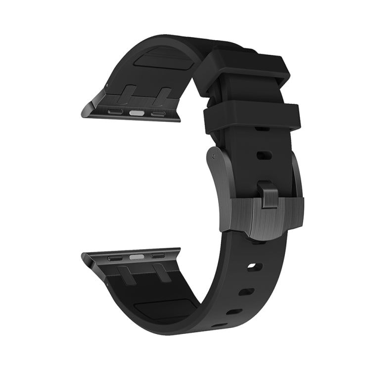 AP Silicone Watch Band For Apple Watch SE 2022 40mm(Black Black) - Watch Bands by PMC TechLife | Online Shopping South Africa | PMC TechLife