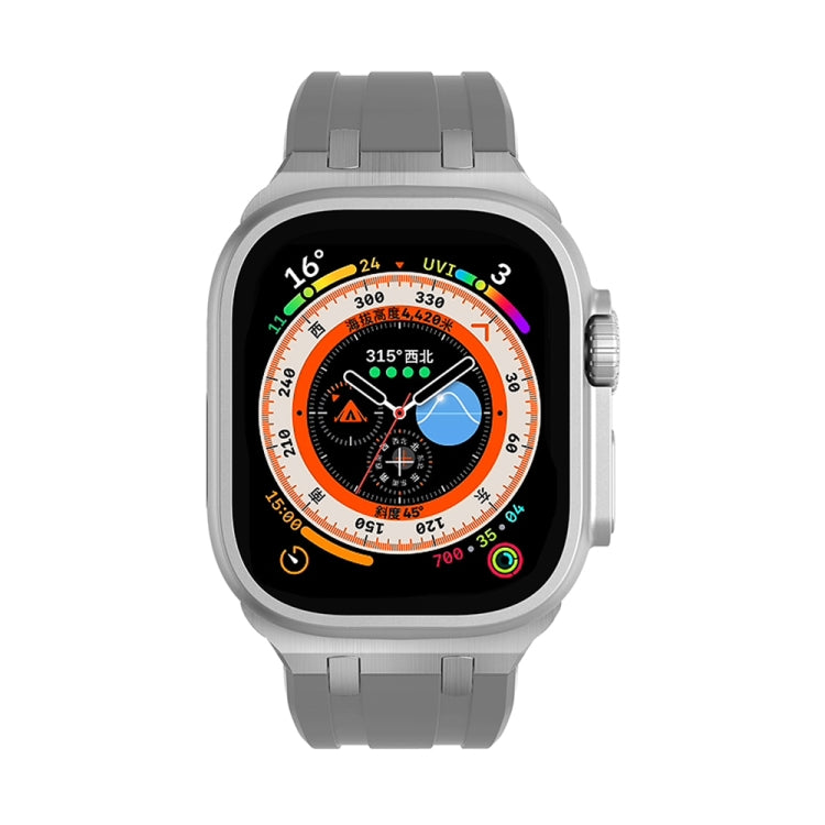 AP Silicone Watch Band For Apple Watch SE 2022 44mm(Silver Grey) - Watch Bands by PMC TechLife | Online Shopping South Africa | PMC TechLife