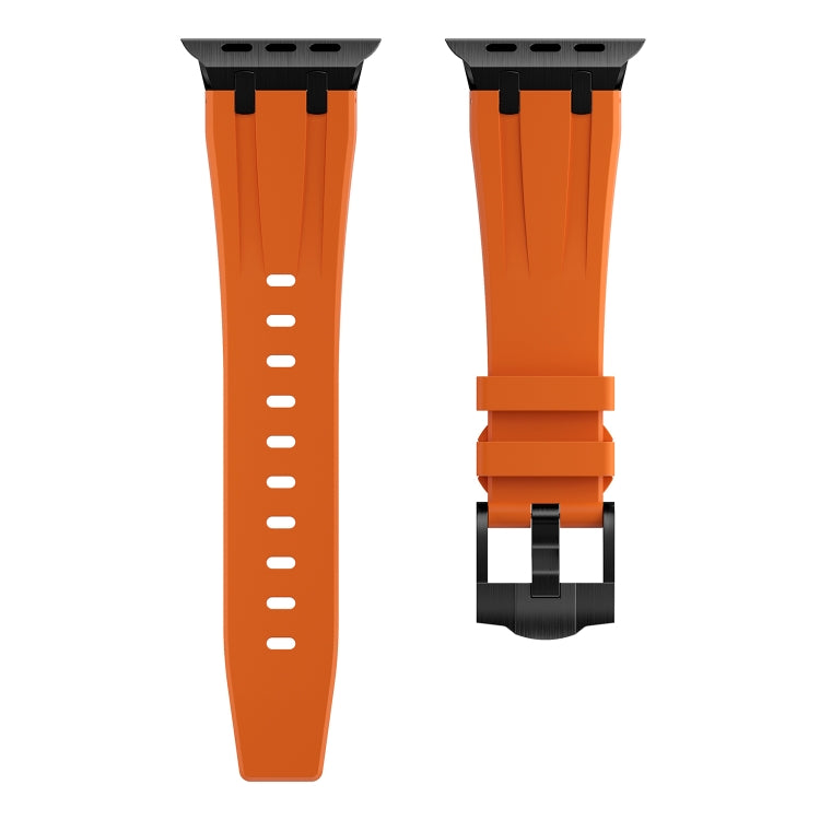 AP Silicone Watch Band For Apple Watch SE 44mm(Black Orange) - Watch Bands by PMC TechLife | Online Shopping South Africa | PMC TechLife