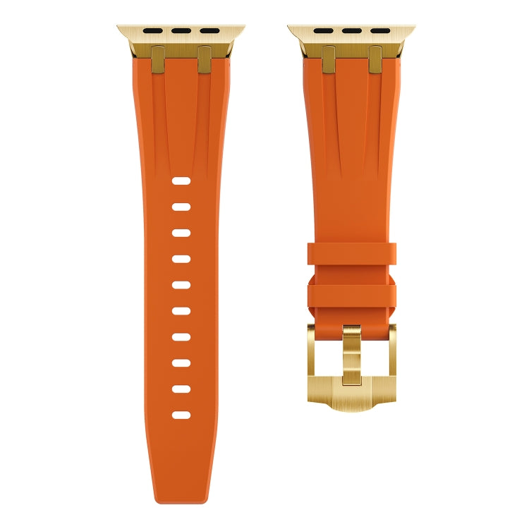 AP Silicone Watch Band For Apple Watch 6 40mm(Gold Orange) - Watch Bands by PMC TechLife | Online Shopping South Africa | PMC TechLife