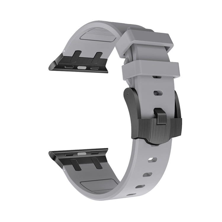 AP Silicone Watch Band For Apple Watch 6 40mm(Black Grey) - Watch Bands by PMC TechLife | Online Shopping South Africa | PMC TechLife