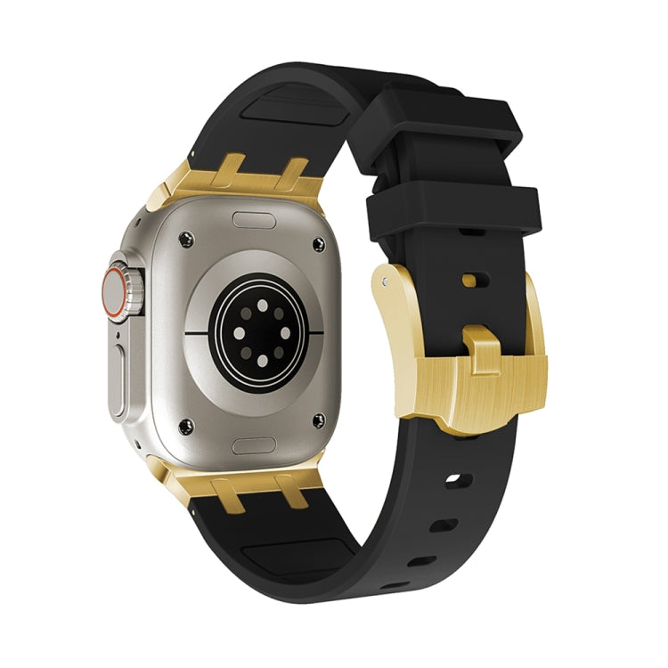 AP Silicone Watch Band For Apple Watch 5 40mm(Gold Black) - Watch Bands by PMC TechLife | Online Shopping South Africa | PMC TechLife
