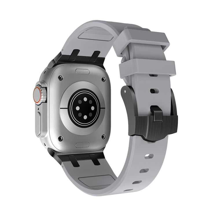 AP Silicone Watch Band For Apple Watch 5 40mm(Black Grey) - Watch Bands by PMC TechLife | Online Shopping South Africa | PMC TechLife