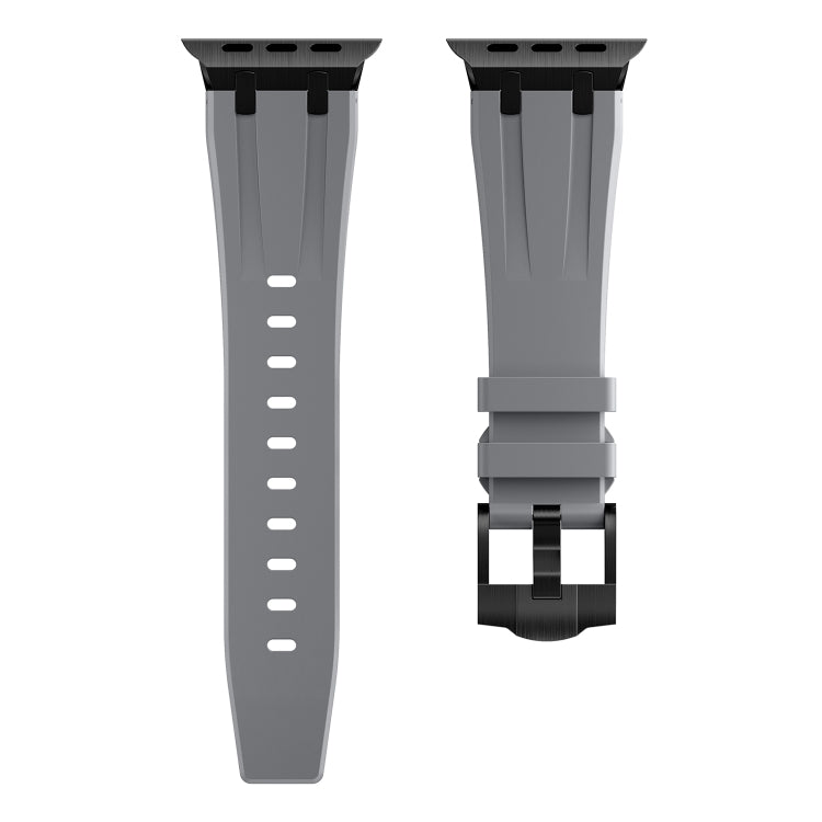 AP Silicone Watch Band For Apple Watch 5 44mm(Black Grey) - Watch Bands by PMC TechLife | Online Shopping South Africa | PMC TechLife
