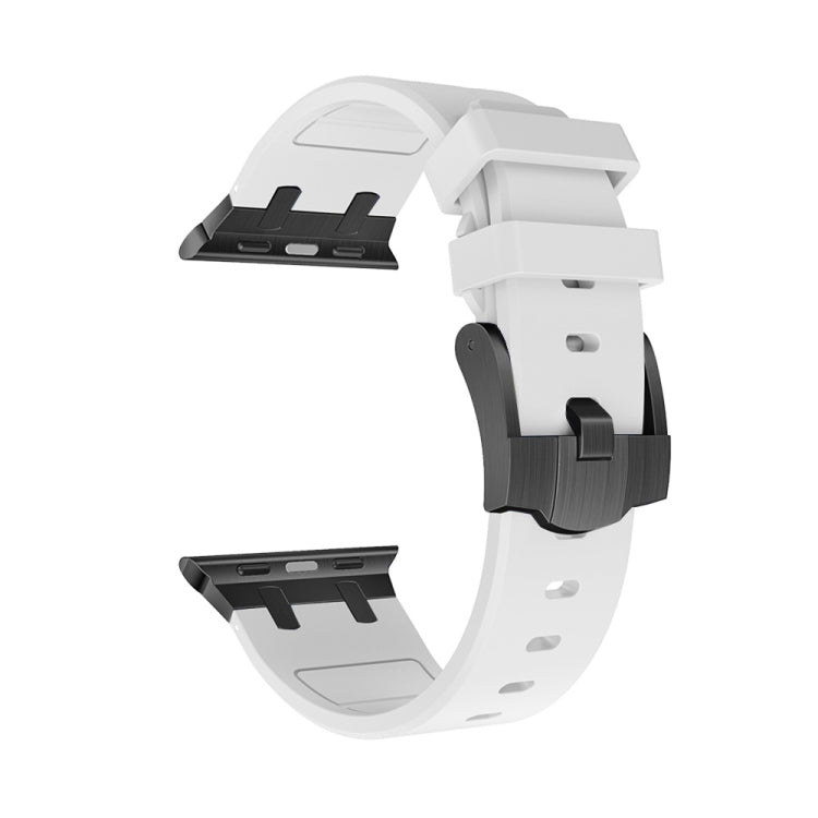 AP Silicone Watch Band For Apple Watch 5 44mm(Black White) - Watch Bands by PMC TechLife | Online Shopping South Africa | PMC TechLife