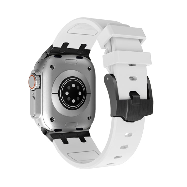 AP Silicone Watch Band For Apple Watch 4 40mm(Black White) - Watch Bands by PMC TechLife | Online Shopping South Africa | PMC TechLife