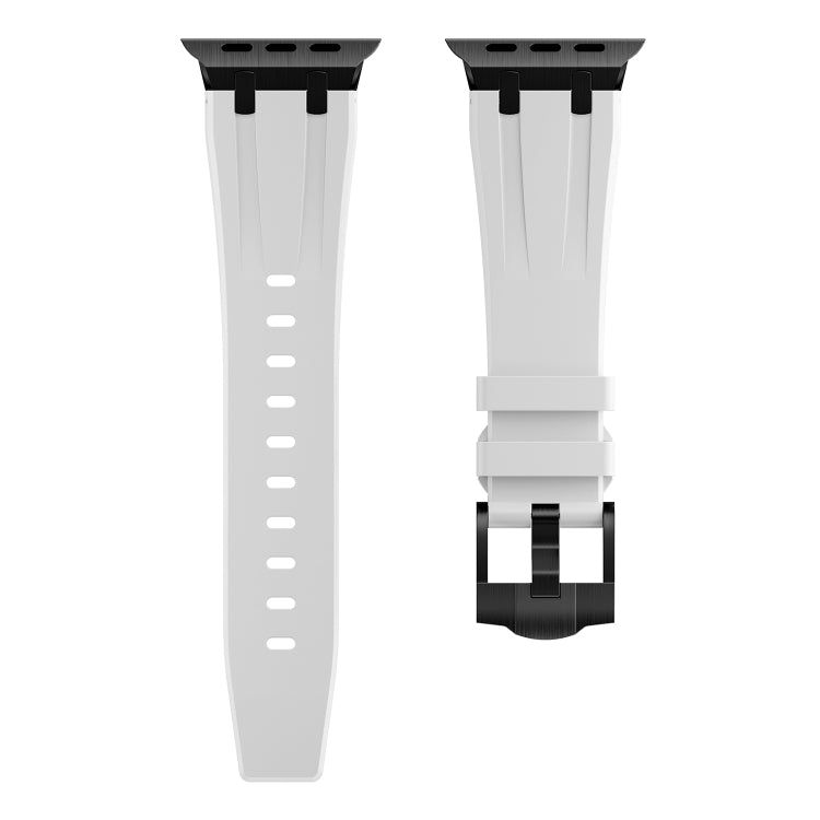 AP Silicone Watch Band For Apple Watch 3 42mm(Black White) - Watch Bands by PMC TechLife | Online Shopping South Africa | PMC TechLife
