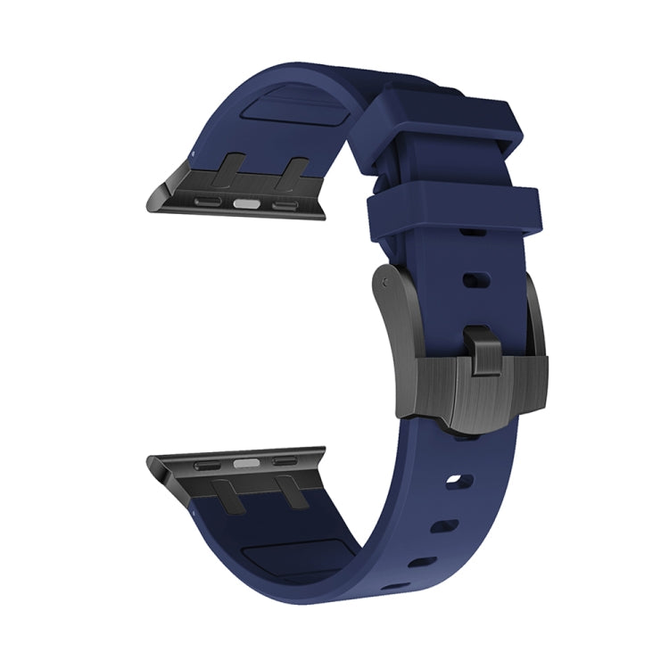 AP Silicone Watch Band For Apple Watch 2 38mm(Black Blue) - Watch Bands by PMC TechLife | Online Shopping South Africa | PMC TechLife