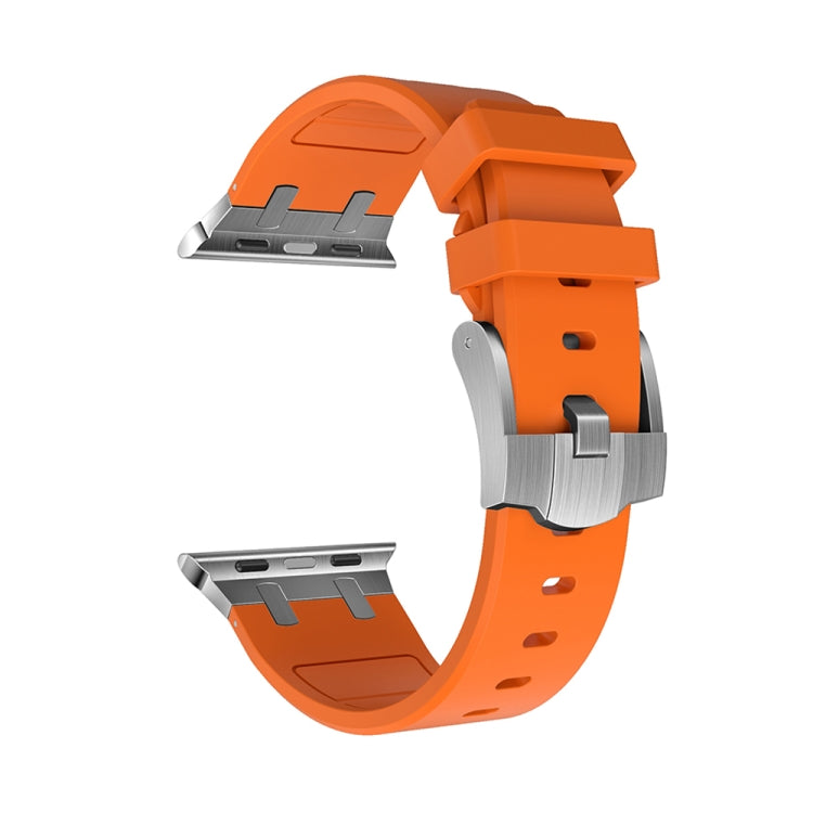 AP Silicone Watch Band For Apple Watch 2 38mm(Silver Orange) - Watch Bands by PMC TechLife | Online Shopping South Africa | PMC TechLife